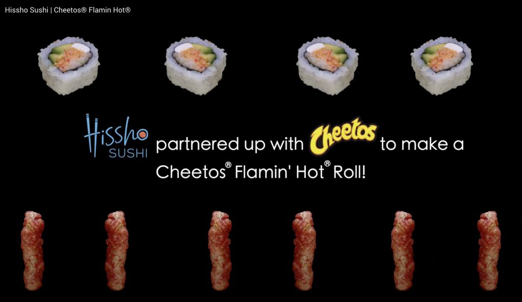 Cheetos® Flamin Hot® Roll Landing Page Hissho Sushi